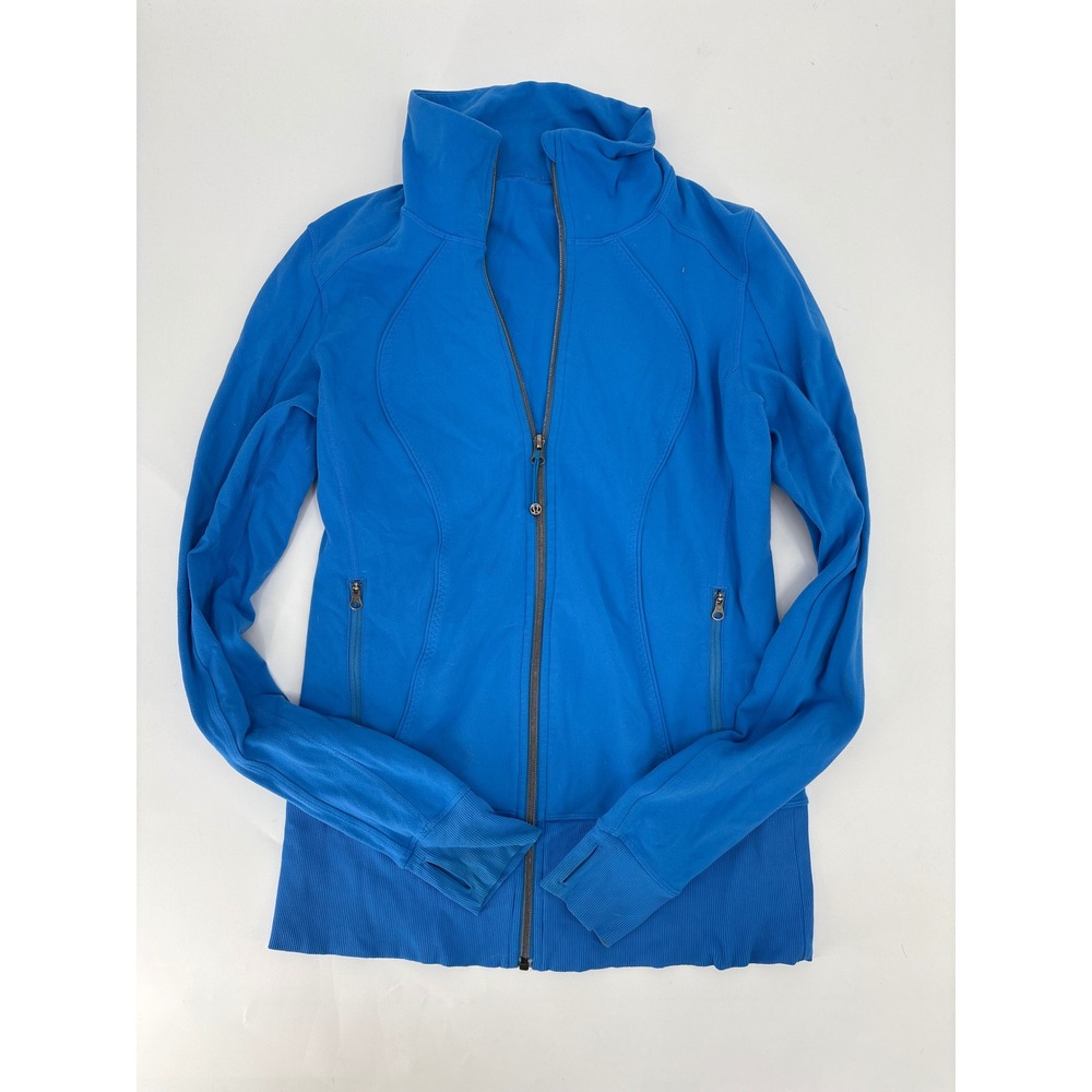Lululemon Define Jacket Blue Full Zip Yoga Running Activewear Size 4
